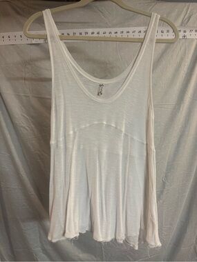 White Flowy Scoop Neck Tank Top